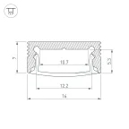 Профиль SL-SLIM-H7-2000 BLACK | 037110 | Arlight