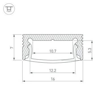 Профиль SL-SLIM-H7-2000 BLACK | 037110 | Arlight