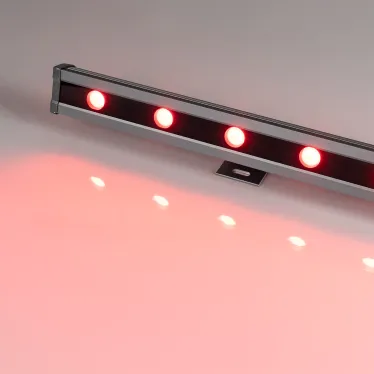 Прожектор светодиодный архитектурный AR-LINE-1000L-48W-24V RGB-Warm3000 (Grey, 15x45 deg, DMX512) | 027958 | Arlight