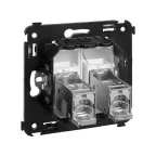 Avanti Розетка RJ-45 в стену, кат.6 двойная экранированная, ''Белое облако''