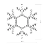 Фигура ARD-SNOWFLAKE-M7-450x375-126LED Warm (230V, 7.5W) | 025315 | Arlight