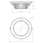 Светильник светодиодный встраиваемый даунлайт SDL-10-90-40K-W30 круглый 30Вт 4000K 2700лм D195х65 | Б0049710 | ЭРА