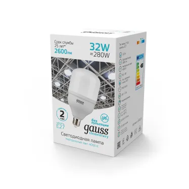 Лампа светодиодная Elementary LED T100 E27 32W 2600lm 180-240V 4000K 1/20 | 63223 | Gauss