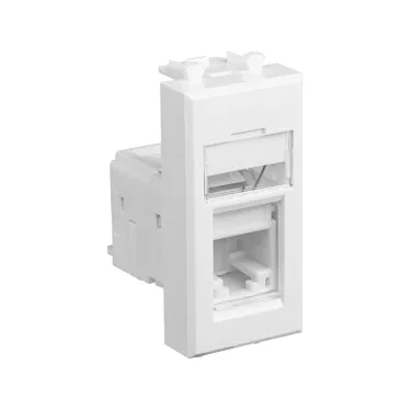 Компьютерная розетка "Белое облако" "Avanti" RJ-45 модульная, кат. 6, 1 мод | 4400291 | DKC