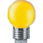 Лампа светодиодная для белт лайта 1Вт Е27 230В желтый NLL-G45-1-230-Y-E27 шарик цветной | 71830 | Navigator