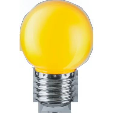 Лампа светодиодная для белт лайта 1Вт Е27 230В желтый NLL-G45-1-230-Y-E27 шарик цветной | 71830 | Navigator