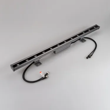 Прожектор светодиодный архитектурный AR-LINE-1000L-48W-24V RGB-Day4000 (Grey, 15x45 deg, DMX512) | 027282 | Arlight