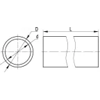 Труба ПВХ жесткая гладкая д.32мм легкая 3м серая