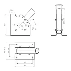 Кронштейн для уличных светильников с переменным углом 230х150х120 D48мм | 903265102 | Gauss