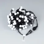 Светодиодная гирлянда ARD-BALL-CLASSIC-D17.5-10000-BLACK-100LED BLUE (230V, 7W) | 025582 | Arlight