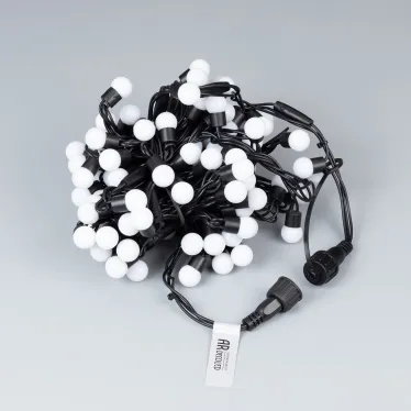 Светодиодная гирлянда ARD-BALL-CLASSIC-D17.5-10000-BLACK-100LED BLUE (230V, 7W) | 025582 | Arlight