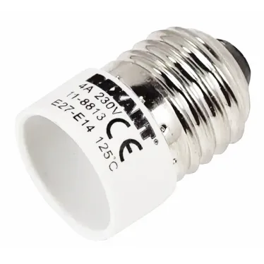 Переходник цокольный E27-E14 белый | 11-8813 | REXANT