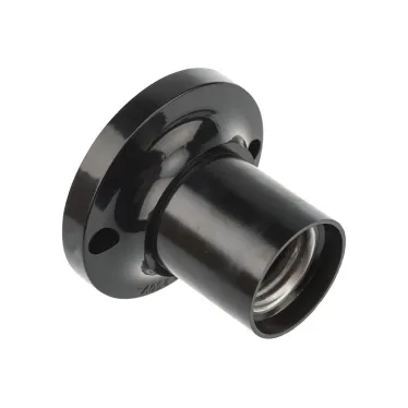 Патрон карболитовый потолочный Е27 черный c этикеткой | 11-8818 | Rexant