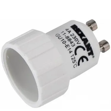 Переходник цокольный GU10-Е14 | 11-8843 | REXANT