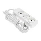 Удлинитель PREMIUM 3 гнезда, 3м, 3х1,5мм², с/з, белый | 13-4101 | REXANT