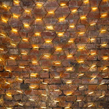 Гирлянда "Сеть" 2x3м, черный КАУЧУК, 432 LED ТЕПЛЫЙ БЕЛЫЙ | 217-126 | NEON-NIGHT