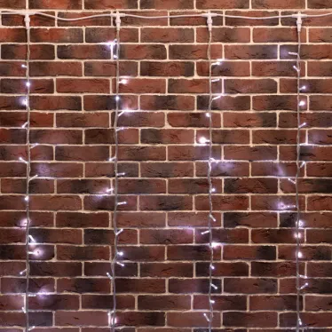 Гирлянда "Светодиодный Дождь" 2х6м, эффект водопада, прозрачный провод, 24В, диоды БЕЛЫЕ, 360 LED | 235-465 | NEON-NIGHT