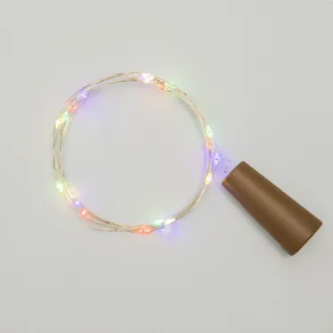 Гирлянда Роса с пробкой 2 м, 20 LED, цвет свечения мультиколор, 3хLR44 в комплекте | 302-029 | NEON-NIGHT