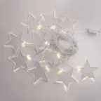 Гирлянда светодиодная Звезды 1,5х0,6 м, прозрачный провод, теплый белый свет свечения | 303-030 | NEON-NIGHT