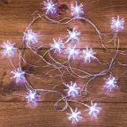 Гирлянда светодиодная "Снежинки" 20 LED БЕЛЫЕ 2,8 метра | 303-036 | NEON-NIGHT