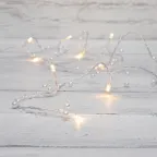 Гирлянда светодиодная Жемчужинки 1,5 м, 10 LED, прозрачный ПВХ, цвет свечения теплый белый, 2 х АА (батарейки не в комплекте) | 303-097 | NEON-NIGHT