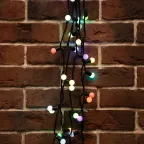 Гирлянда "Мультишарики" Ø17,5 мм, 20 м, черный ПВХ, 200 диодов, цвет RGB, 24В | 303-529 | NEON-NIGHT