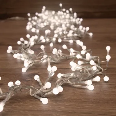 Гирлянда Мишура LED 6 м прозрачный ПВХ, 576 диодов, цвет белый | 303-615 | NEON-NIGHT