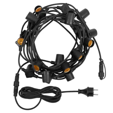 Белт-Лайт 10 м, черный каучук, шаг 50 см, 20 патронов, IP44 | 331-331 | NEON-NIGHT