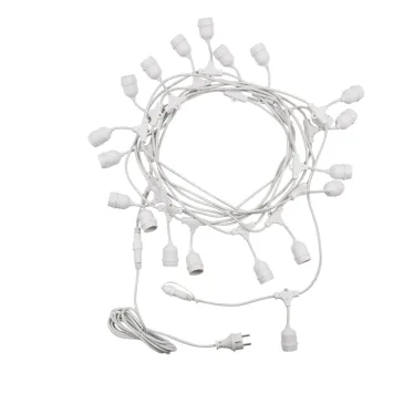 Белт-Лайт 10 м, белый каучук, шаг 50 см, 20 подвесных патронов, IP44 | 331-336 | NEON-NIGHT