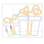 Фигура световая Подарки из гибкого неона 120х120 см, 1680 LED, цвет свечения теплый белый/белый | 501-312 | NEON-NIGHT