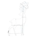 Фигура световая Сказочный олень из гибкого неона, 180х110 см, 2400 LED, цвет свечения белый | 501-315 | NEON-NIGHT