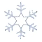 Фигура световая "Снежинка" цвет белый, размер 55*55 см, мерцающая  | 501-337 | NEON-NIGHT