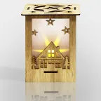 Деревянная фигурка с подсветкой "Волшебный фонарик" 13,8*11*11 см | 504-023 | NEON-NIGHT