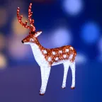 Акриловая светодиодная фигура "Олень папа коричневый" 145х122см, 3500 светодиода, IP44 понижающий трансформатор в комплекте, | 513-105 | NEON-NIGHT