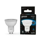 Лампа светодиодная LED 9 Вт 830 лм 6500К софит MR16 холодный GU10 AC 220В Black Gauss