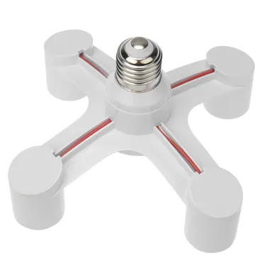 Разветвитель цокольный Е27-4хЕ27 (поворотный цоколь) белый | 11-8862 | Rexant