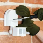 Датчик движения настенный ДДС 01, 180°, 1200 Вт, 10-2000 Лк, 2-12 м, 10-420 сек. IP44 | 11-9205 | REXANT