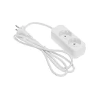 Удлинитель STANDARD 2 гнезда, 1,5м, 2х1,0мм², б/з, белый | 13-4000 | REXANT