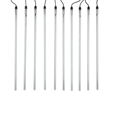 Гирлянда Тающие сосульки 24 В, комплект 10 шт. х 50 см, шаг 100 см, 600 LED, белый, соединяются | 256-426 | NEON-NIGHT