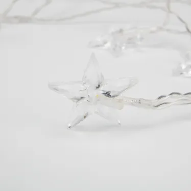 Гирлянда светодиодная Звездочки 1,5 м, 10 LED, прозрачный ПВХ, цвет свечения теплый белый, 2 х АА (батарейки не в комплекте) | 303-091 | NEON-NIGHT