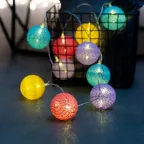 Тайские фонарики Фейерверк 1,5 м, прозрачный ПВХ, 10 LED, теплый белый, питание 2 х АА (батарейки не в комплекте) | 303-099 | NEON-NIGHT