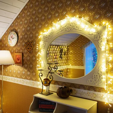 Гирлянда "Мишура LED"  3 м  прозрачный ПВХ, 288 диодов, цвет желтый | 303-601 | NEON-NIGHT