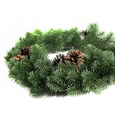 Еловый венок с шишками Ø 45см, Литой | 307-144 | NEON-NIGHT