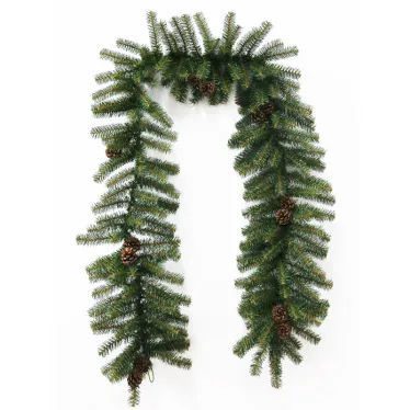 Еловый шлейф 2,7 м  с шишками, объем 41 см | 307-221 | NEON-NIGHT