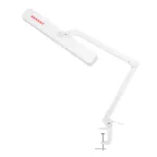 Лампа настольная бестеневая на струбцине ECO light, 324 SMD LED с диммером, теплый/холодный цвет свечения, белая | 31-0410 | Rexant