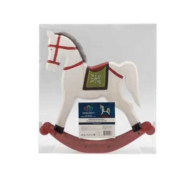 Деревянная фигурка «Игрушечный пони белый» 25х5,5х26,5 см | 504-044 | NEON-NIGHT