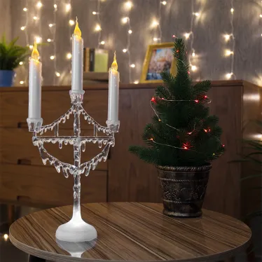 Фигура на подставке "Подсвечник со свечками" 25 см | 513-034 | NEON-NIGHT