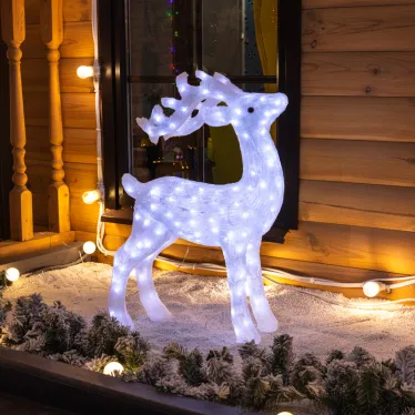 Акриловая светодиодная фигура Олень 50х25х75 см, IP65, понижающий трансформатор в комплекте | 513-280 | NEON-NIGHT