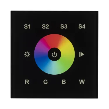 INTELLIGENT ARLIGHT Сенсорная панель DALI-901-11-1G-4SC-RGBW-DT8-IN Black (BUS/230V) (IARL, IP20 Пластик, 3 года) | 037199 | Arlight