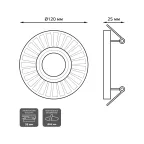 Светильник точечный встраиваемый Backlight BL135 Кругл./узор. Черный, Gu5.3, 3W, LED 4000K | BL135 | Gauss